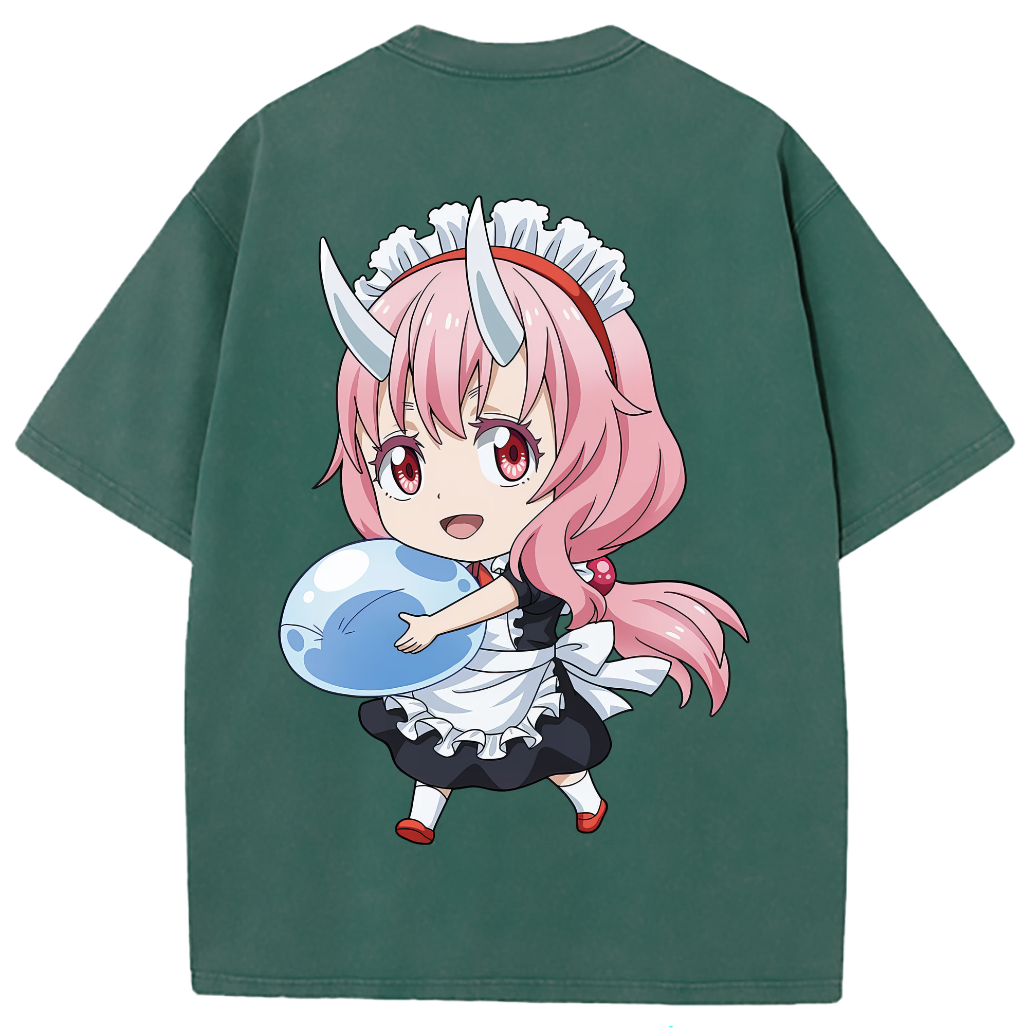 （画像用） 転スラ Regarding Reincarnated to Slime 綿100% ヴィンテージ風 半袖Tシャツ（背面プリント）